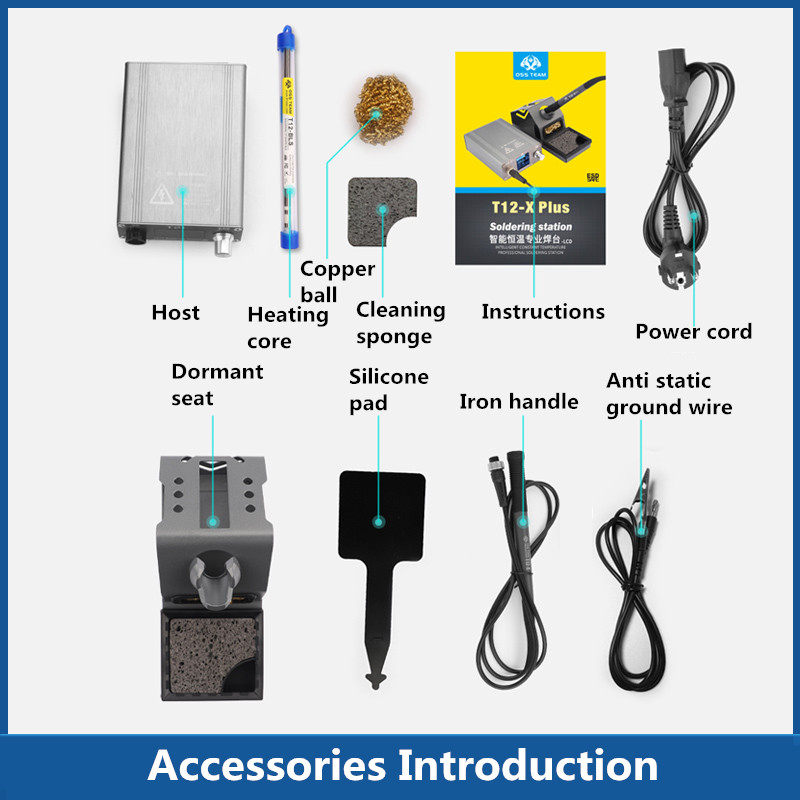 OSS T12-X PLUS Soldering Stati - đánh giá và giá Electronics Repair Plus