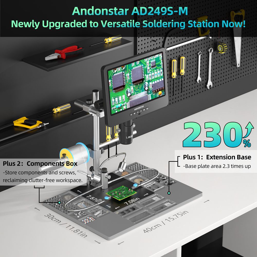 Andonstar AD249SM-Plus Trinocu - đánh giá và giá Electronics Repair Plus