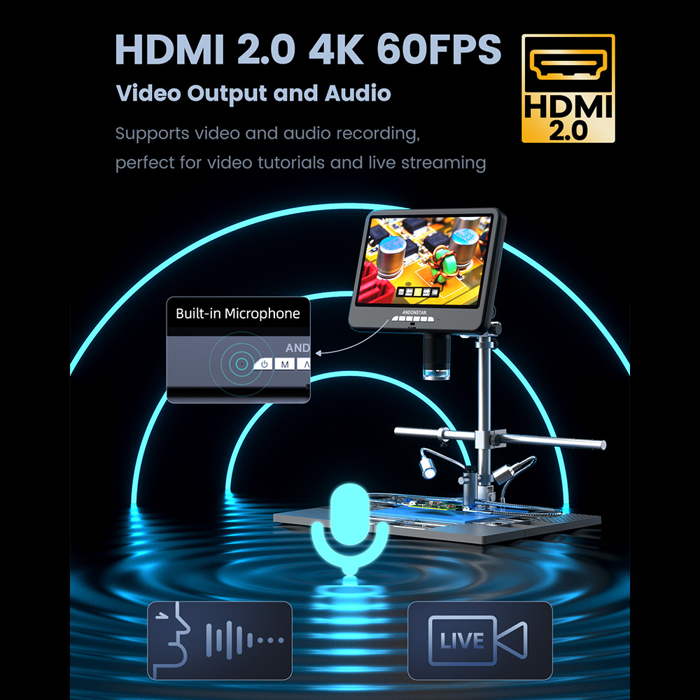 Andonstar 4K 60FPS HDMI Digita - đánh giá và giá Electronics Repair Plus