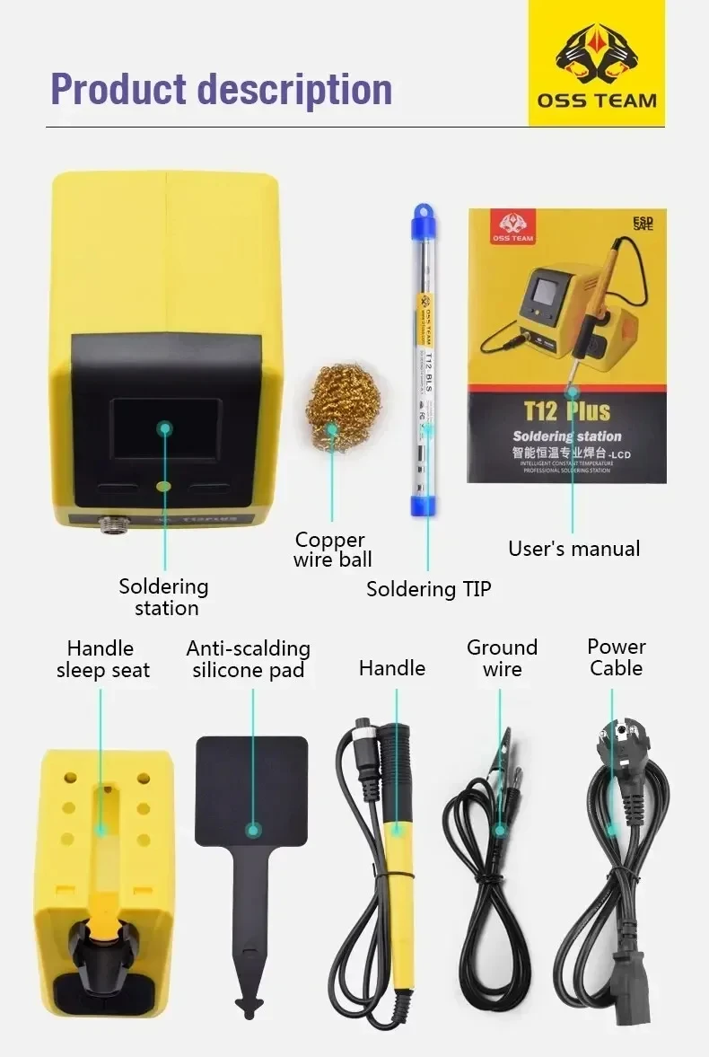 OSS T12 Plus Digital Soldering - đánh giá và giá Electronics Repair Plus