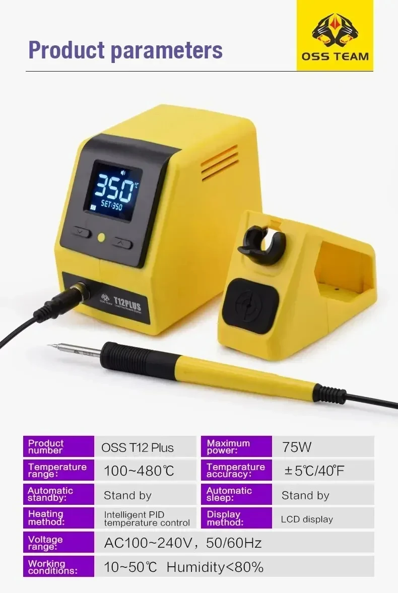 OSS T12 Plus Digital Soldering - đánh giá và giá Electronics Repair Plus